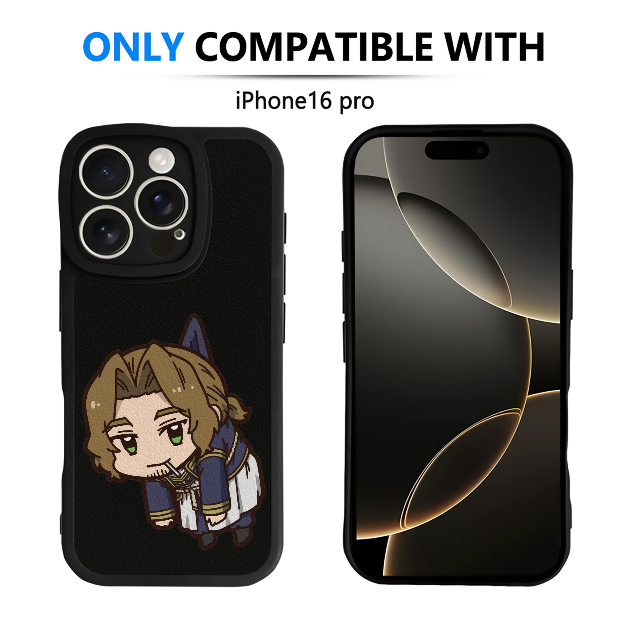 （画像用） 葬送のフリーレン Frieren 【iPhone 16シリーズ対応】シリコンスマホケース（レザー調） 材質：シリコン